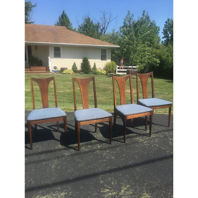 Mid Century Broyhill Brasilia Lenoir Chair Company Walnut Dining Room Chairs Set of 4 Chairish