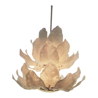 Murano Camer White Gloss 3-Tier Chandelier For Sale