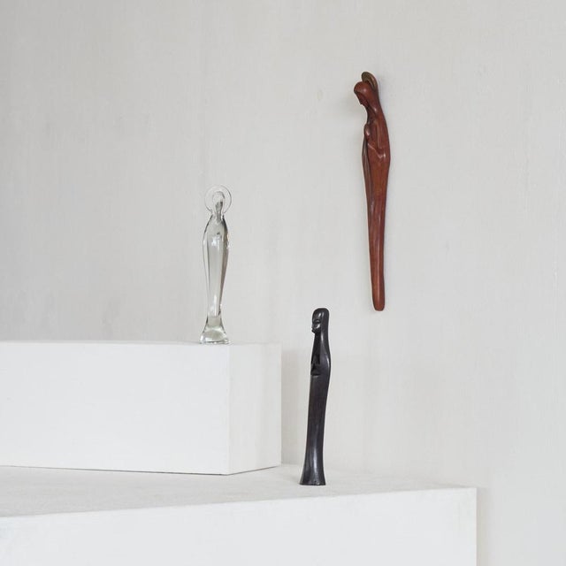 Wood Mid-Century Modernist Madonna in Carved Wood, 1950s For Sale - Image 7 of 8