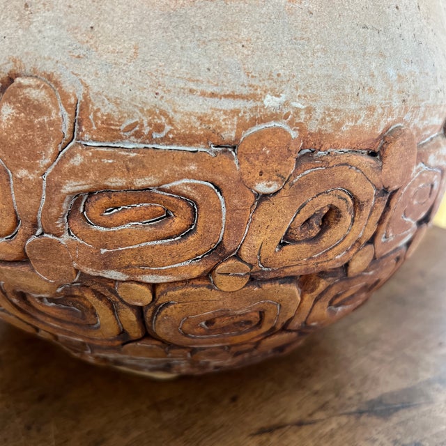 Terra Cotta Unique 1970s Terracotta Hand Formed Studio Pottery Bowl For Sale - Image 8 of 8