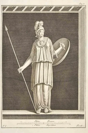 Vincenzo Campana, Ancient Roman Fresco Herculaneum, Etching, 18th Century