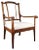 Italian Carved Walnut Wood Armchair, 1930s For Sale