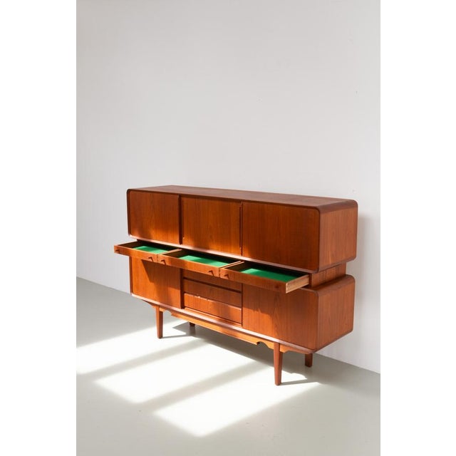 Mid-Century Danish Teak Double Decker Sideboard, 1960s For Sale - Image 4 of 18