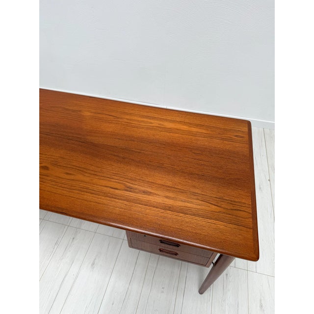 Mid-Century Danish Teak Writing Desk, 1960s For Sale - Image 11 of 13
