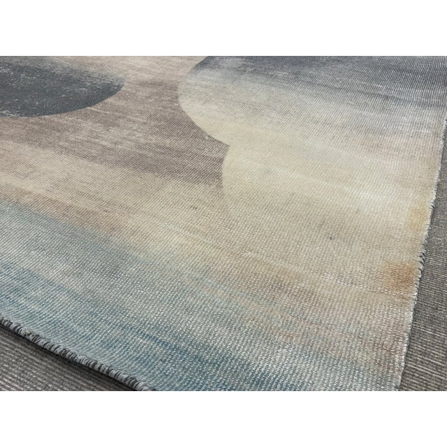 Contemporary West Elm Ombre Sky Rug – 6x9 Wool & Viscose Blend | Handwoven For Sale - Image 3 of 18