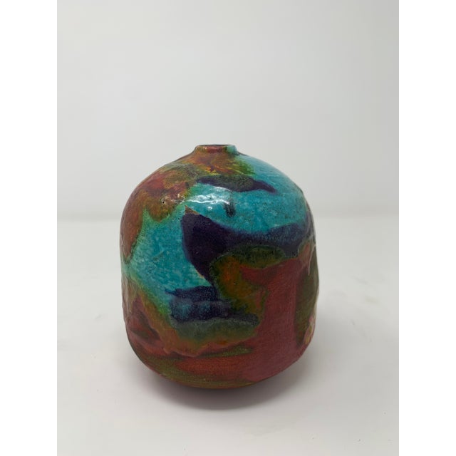 Mid 20th Century Colorful Ceramic Bud Vase For Sale - Image 11 of 11
