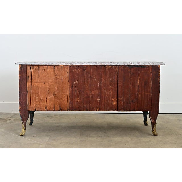 French 18th Century Commode with Original Paint and Marble Top For Sale - Image 13 of 13