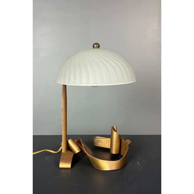 Art Deco Style Handcrafted Wrought Iron Desk Lamp, 1980s For Sale - Image 18 of 18