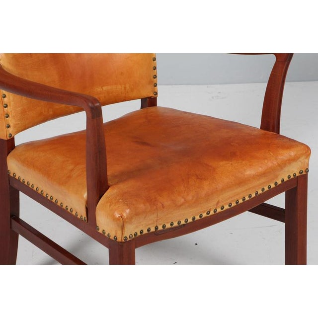 Kaare Klint Polexim Armchair in Patinated Nature Leather by Kaare Klint, 1940s For Sale - Image 4 of 10