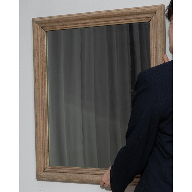 19th Century France Antique White Wood Mirror For Sale - Image 9 of 10