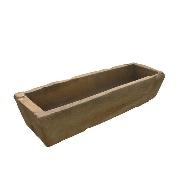 71" Inch Long Hand Chiseled Stone Trough 64 For Sale In Greensboro - Image 6 of 12