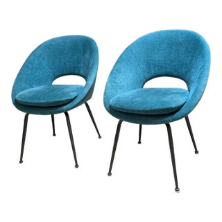 West Elm Orb Dining Chairs, Pair For Sale