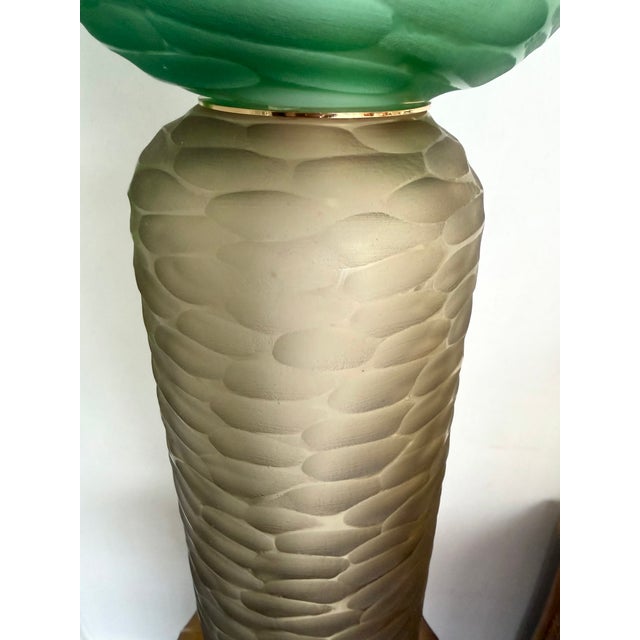Gold Large Contemporary Totem Murano Glass Floor Lamp by Studio Ad, Italy For Sale - Image 8 of 14