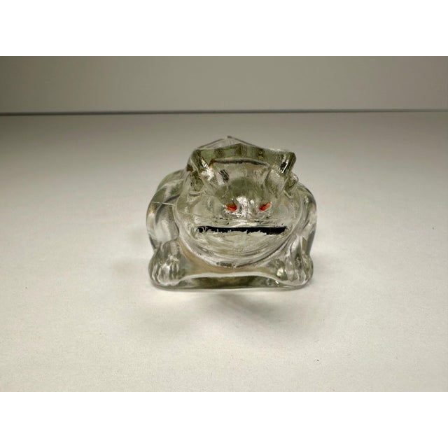 Art Nouveau Vintage Frog Figural Glass Perfume Bottle, c. 1930s For Sale - Image 3 of 8