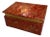 Vintage Red Onyx Stone Jewelry or Trinket Box For Sale