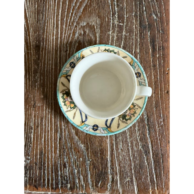 1990s 1990s Villeroy Boch Castellina Cups Saucers Citta Campagna Floral Fruit Coffee Tea - Set of 6 For Sale - Image 5 of 9