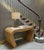 Modern Vintage Gabriella Crespi Style Post-Modern Pencil Reed Rattan Waterfall Console Table For Sale - Image 3 of 4