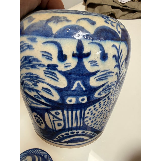 Ceramic Chinoiserie Ginger Jars, Pair For Sale - Image 9 of 12