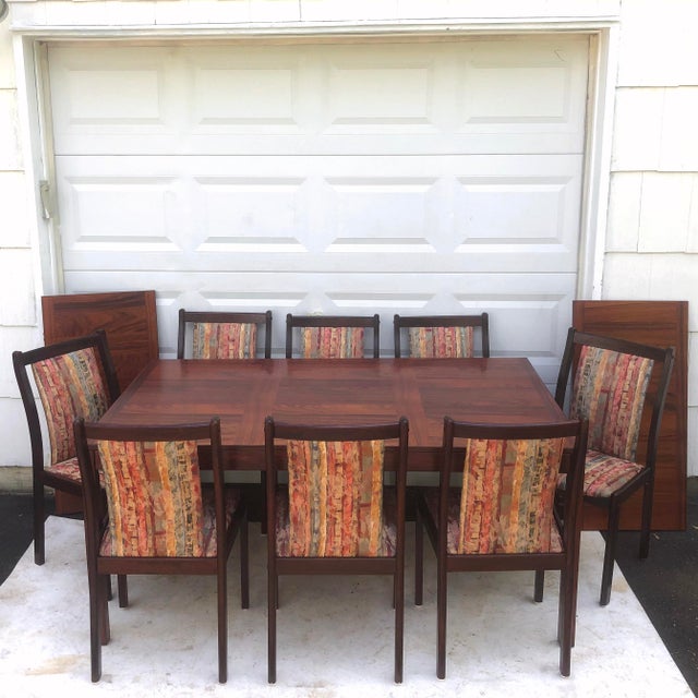 Scandinavian Modern Rosewood Dining Room Set With 8 Chairs Chairish