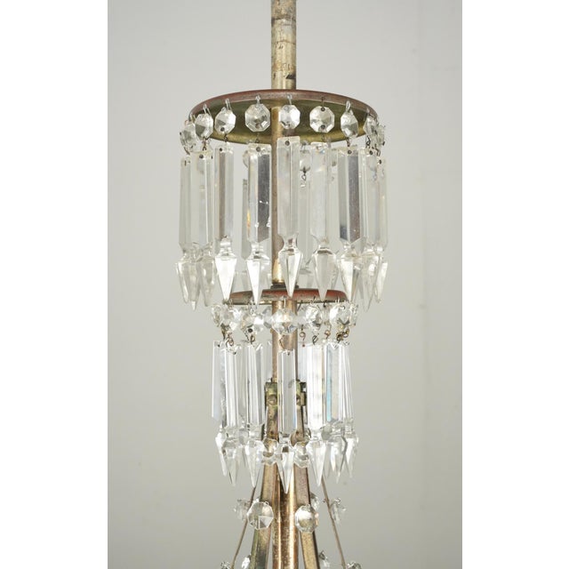 Early 20th Century Waterfall Crystal Chandelier For Sale - Image 4 of 11