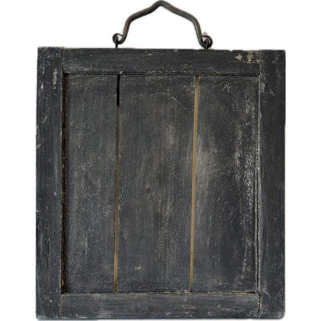 Blue Asian Antique Set of Four Chinese Blue and White Porcelain Plaques, Signed & Inscribed Shanshui Landscapes, Ebonized FramesTiles For Sale - Image 9 of 9