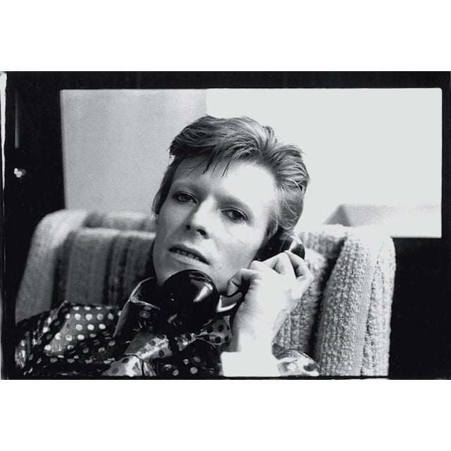 Bowie on the Phone, 1973, Archival Pigment Print For Sale
