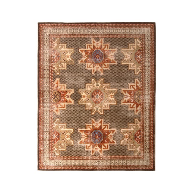 Textile Rug & Kilim’s Etoile Rug in Red and Brown, 8x10 For Sale - Image 7 of 7