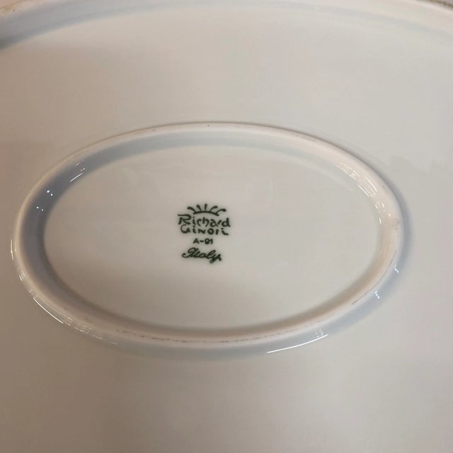 Early 20th Century Early 20th Century Italian Oval Platter Gilt Rim by Ginori For Sale - Image 5 of 6