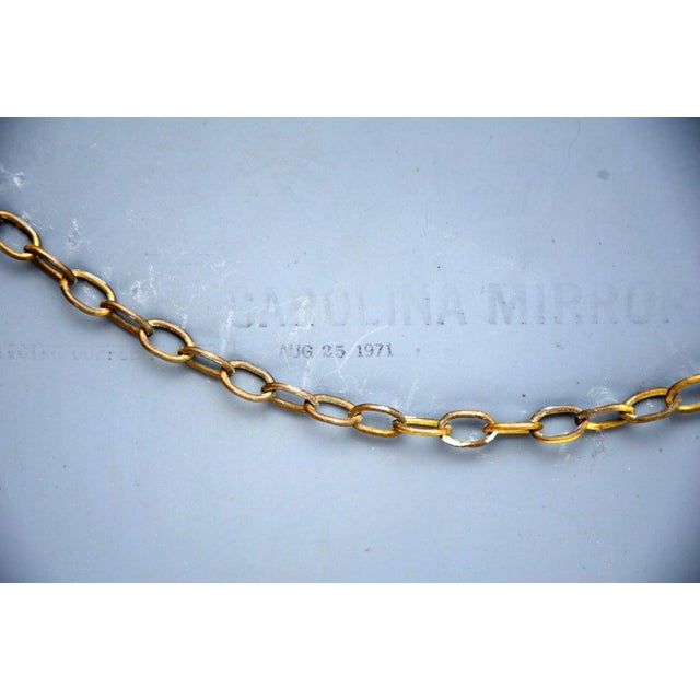 Vintage Italian Gilt Metal Mirror, 1971 For Sale - Image 11 of 12