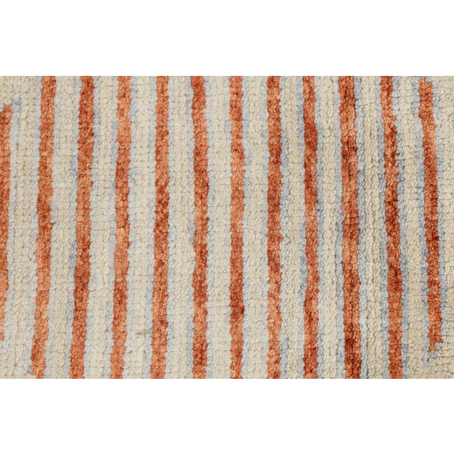 4x6 Modern Art Deco Floral Wool Rug Hand-Knotted Contemporary Area Rug For Sale - Image 9 of 9