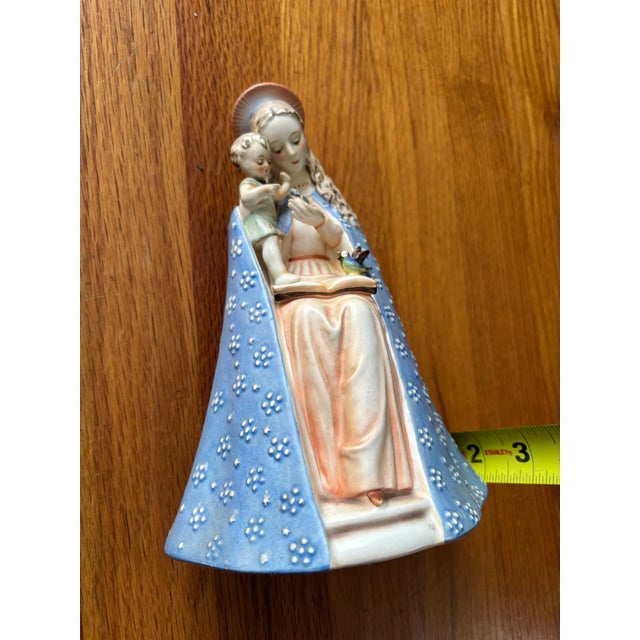Mid-Century Goebel m.i. Hummel "Flower Madonna" Figurine With Blue Cloak, TMK-3 For Sale - Image 9 of 9