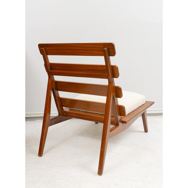 Antique White Sculptural Mahogany Lounge Chairs - a Pair For Sale - Image 8 of 11