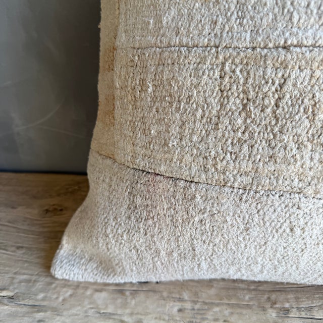 Not Yet Made - Made To Order Vintage Turkish Rug Hemp Pillow With Down Insert 21" X 21" For Sale - Image 5 of 7
