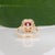 Red Scarlet & Gray Game Day | 2.2Ct Natural Ruby & Diamond Ring in Solid 14k Gold For Sale - Image 8 of 9