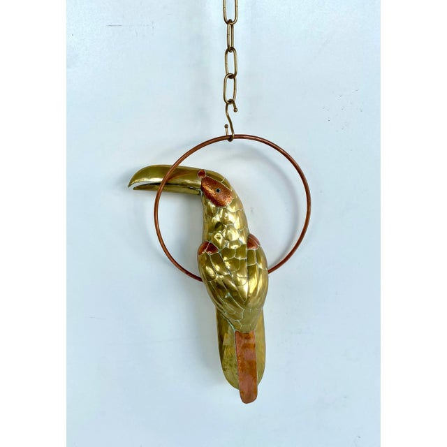 Brass & Cooper Toucan Sculpture by Sergio Bustamante For Sale - Image 9 of 9