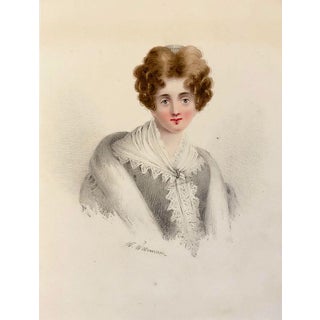 William Warman, Portrait of a Woman in a Shawl, Mid-19th Century, Watercolour For Sale
