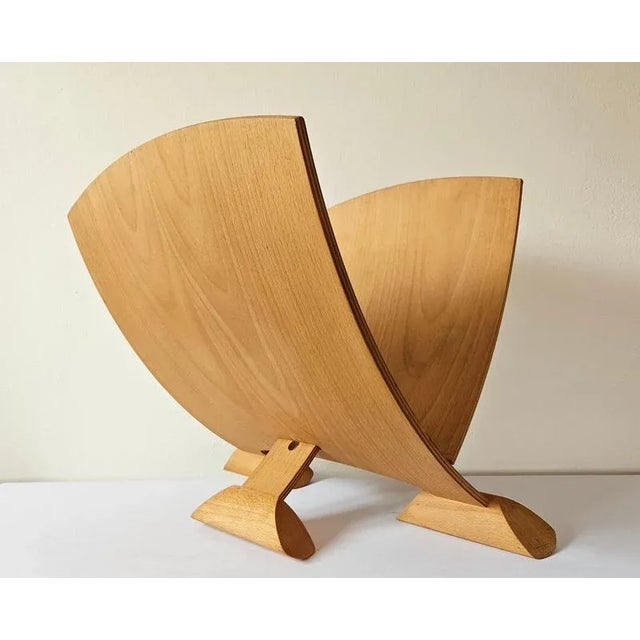 Mid-Century Wood Magazine Rack, 1970s For Sale - Image 10 of 15