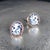 Sky Blue Natural Aquamarine Diamond Stud Earrings 14k WG 5.46 TCW Certified For Sale - Image 8 of 15