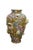 Pair of two antique art nouveau Zsolnay reticulated pierced openwork floral faience vases from the Mályva (Mallow) series....