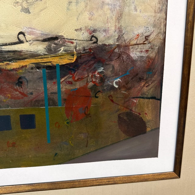 Abstract Mixed Media Art Work, Framed With Museum Glass For Sale - Image 4 of 10
