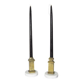 Antique French Door Hardware Candlestick Holders - a Pair For Sale