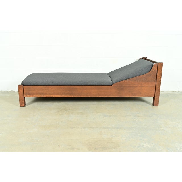 Charles Limbert Limbert Antique Mission Oak Arts & Crafts Daybed, Newly Restored For Sale - Image 4 of 10