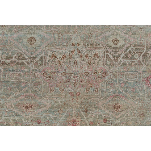 Persian Early 20th Century Eloquent Feminine Oversize Persian Bidjar Rug For Sale - Image 3 of 6