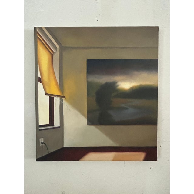 'Interior With Landscape' by James Shilaimon, 2006, Oil Painting on Canvas For Sale - Image 12 of 18