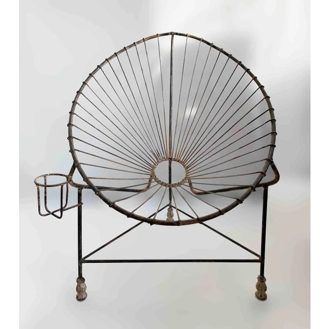 Mid Century Iron Garden Chairs - A Pair For Sale - Image 4 of 4