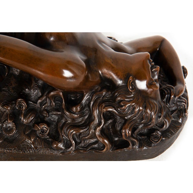 Brown French Bronze Sculpture of “Woman Bitten by Snake” by Clesinger For Sale - Image 8 of 18