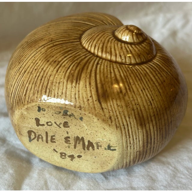 California Coastal Chic Ceramic Seashell Planter, Signed by the Artist For Sale - Image 9 of 11
