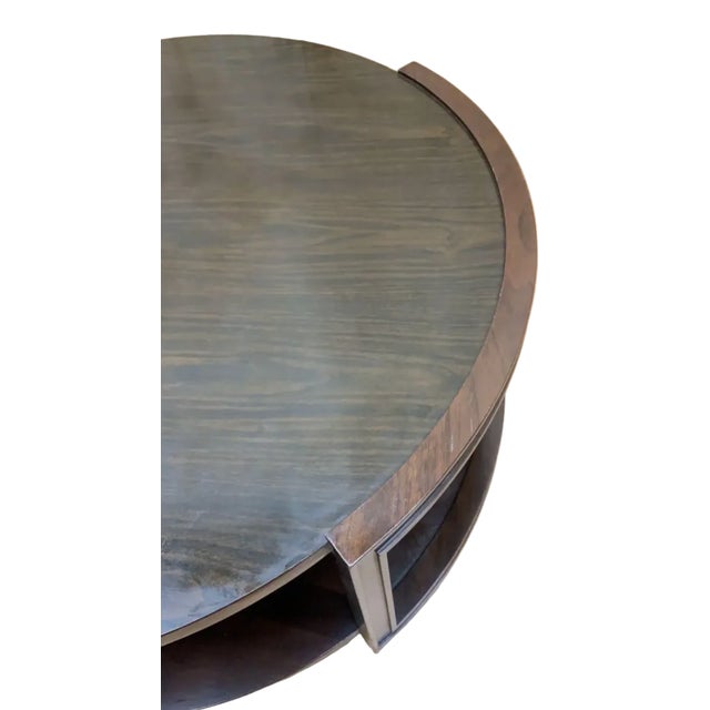 Wood Mid Century Modern Two-Tier Coffee Table on Casters by Dunbar For Sale - Image 7 of 7