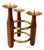 Mid-Century Modern Scandinavian Teak and Brass Circular Candleholder, 1960 For Sale