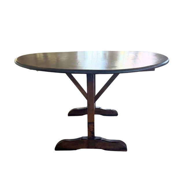 19th Century Early 19th Century French Walnut Vigneron Wine Tasting Tilt-Top Table For Sale - Image 5 of 15